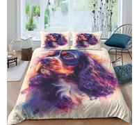 ZHUICHENG Stampa 3D Cocker Spaniel Set Di Biancheria Da Letto Con 3 Pezzi Copripiumino Con Cerniera E Federe Per Ragazzi E Ragazze,coppie,camera Da Letto,decorazione King（220x240cm）