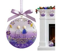 ZHUMCCY Addobbo Natalizio Amicizia | Accessorio Natalizio in Acrilico 2D | Ornamenti per Amici per l'Albero di Natale - Dla Urodzin Przyjęcia Domu Salonu Ogrodu Wewnątrz Na Zewnątrz Szkoły