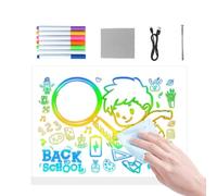 ZHUMCCY Lavagna da disegno a LED per bambini, cancellabile a secco, lavagna a LED, per bambini, notte, casa, ufficio, scuola, vacanze, arte, scarabocchiare, pittura, colorare, esposizione