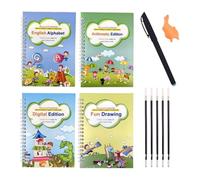 ZHUMCCY Libri Scrittura Bambini con Guide,Quaderni di Numeri - Quaderno di Esercizi di Scrittura Guidata per Bambini - Per Scuola Casa Asilo Viaggio Weekend Ragazzi Ragazze