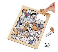 ZHUMCCY Puzzle - Giocattoli Educativi A Tema Gatto - Puzzle In Legno,Per Bambini Serata In Famiglia Giorno Di Pioggia Raduno Festivo Attività Sociale Del Weekend Festa Vacanze