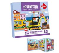 ZHUMCCY Puzzle Magnetico | Libro Puzzle Attività Educative Prima Infanzia - Giochi di Viaggio Magnetici per Bambini Ragazze Ragazzi Età 2-6 Anni,Per Viaggio In Auto, Compleanno, Asilo, Sviluppo