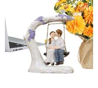 ZHUMCCY Scultura Di Coppia Che Dondola,Scultura Resina Coppia Su Altalena - Decorazione Casa Resina per Lui Lei | Fidanzato Fidanzata Marito Moglie Genitori
