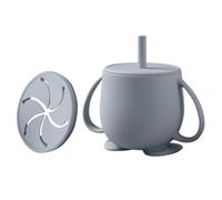 ZHUMCCY Tazze da allenamento con coperchio, da allenamento in silicone con | con beccuccio per bambini per 6-12 A prova di perdite Senza BPA Facile Blu