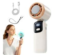 ZHUMCCY Ventaglio Ricaricabile | Ventilatore Personale Pieghevole Elettrico - 100 Modalità per Caldo Spiaggia Picnic Campeggio Pesca Viaggio