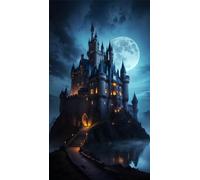 ZHUMUTO Diamond Painting Adulti Grandi Dimensioni Kit Completo,Pittura Diamante Adulti 40x70cm Castello dell'orrore B,Fornito con Diamond Painting Accessori per la Decorazione Degli Ambienti