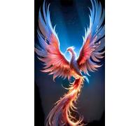ZHUMUTO Diamond Painting Adulti Grandi Dimensioni Kit Completo,Pittura Diamante Adulti 40x70cm Phoenix A,Fornito con Diamond Painting Accessori per la Decorazione Degli Ambienti