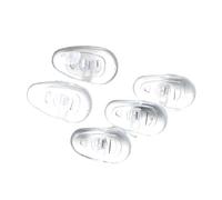 ZHUNTESM Naselli ovali trasparenti in silicone for occhiali, 100 pezzi di accessori for la riparazione(0.55x0.27in)