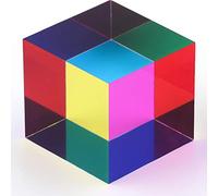ZhuoChiMall CMY Mixing Color Cube, Prisma cubo Acrilico da 40 mm (1.6 Pollici), CMYcube per Arredamento casa o Ufficio, Giocattoli STEM/Steam, cubo per l'apprendimento della Scienza…