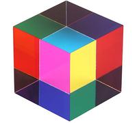 ZhuoChiMall CMY Mixing Color Cube, Prisma cubo Acrilico da 50 mm (2 Pollici), CMYcube per Arredamento casa o Ufficio, Giocattoli STEM/Steam, cubo per l'apprendimento della Scienza