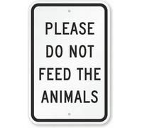 ZHUOHAOZI Cartello di sicurezza con scritta "Please Do Not Feed The Animals 20,3 x 30,5 cm, cartello stradale, cartello stradale, decorazione per esterni, cartelli di cautela