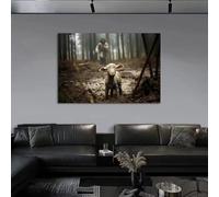 ZHUOYA Classico dipinto vintage da parete Cristo salva l'Agnello HD, stampato su tela, poster, decorazione per la casa, soggiorno, camera da letto, corridoio (30x45 cm/senza cornice)