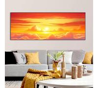 ZHUOYA Classico semplice dipinto murale Alba Alba Est Wall Art HD Canvas Printed Poster Home Soggiorno Camera da letto Decor Painting (25X75CM/Senza cornice)