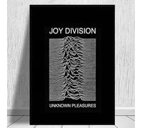 ZHUOYA Joy Division Unknown Pleasures Poster in bianco e nero Stampa su tela Dipinto Copertina del disco Arte Album Decorazione da parete per la casa 70x100cm senza cornice