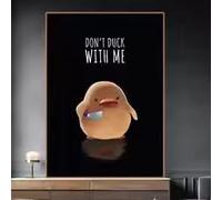 ZHUOYA Non abbassarti con me Poster Paperella seria Arte murale Divertente immagine di animali Stampa su tela Decorazione per la casa (60x90 cm)