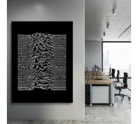 ZHUOYA Nordic Semplice Wall Art Nero Joy Division Unknown Pleasures Musica HD Stampe su tela Poster per la casa Camera da letto Arredamento della camera 30x50 cm senza cornice