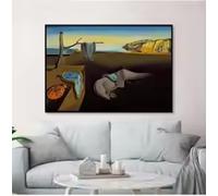ZHUOYA Salvador Dali La persistenza della memoria Orologi Surreale Stampa su tela Dipinto Poster Arte Immagini murali per la decorazione della stanza 30x50cm Senza cornice