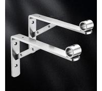 ZHUOZ1T Confezione da 2 Staffe a L per Mensole Flottanti,Staffe per Mensole e Ringhiere,Reggitubo Guardaroba,Capacità di carico 150 kg,per Balconi,Bagni,con viti (40cm)