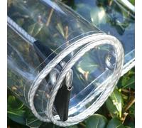 ZHUOZ1T Telone Telo Copertura Impermeabile Trasparente con Occhielli,0.35mm PVC Pieghevole Antipioggia Telone,Anti Strappo Antivento,con corda di fissaggio,per Gazebo,Terrazze (150cm x 140cm)