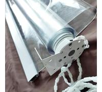 ZHUOZ1T Tenda a Rullo Trasparente per Esterni,Plastica in PVC Tapparella Avvolgibile,Tenda Antipioggia Isolamento Termico Antipolvere,per Giardini,Balconi,Bagno,Ufficio,Larghezza x Altezza (90x150cm)