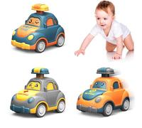 Zhuporn Auto Giocattolo per Bambini, Macchinine Giocattolo per Bambini, 3PCS Macchinine Giocattolo per Auto spingi e Vai, Cartone Animato Premi per Scorrere Giocattolo Auto, per Bambino 1 2 3 anno