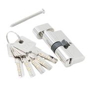 ZHURDFT Cilindro for Porta 55 60 65 70 75 80 85 90 mm Cilindro di Sicurezza in Rame for Serratura Interna Camera da Letto Soggiorno Maniglia in Ottone Serratura a Chiave 5 Chiavi(70mm32.5add37.5)