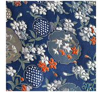 ZHURDFT Tessuto, Tessuto Broccato Jacquard con Fiori Dianthus, Larghezza 75 cm, Venduto al Metro for Abbigliamento, Costumi Cheongsam Fatti a Mano(Royal)