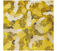 ZHURDFT Tessuto, Tessuto Broccato Jacquard con Gru Nuvola, Larghezza 75 cm, Venduto al Metro for Abbigliamento, Costumi Cheongsam Fatti a Mano(Unique Colour)