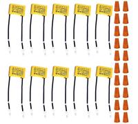 ZHUROUPU 10 condensatori di Sicurezza in Film di Polipropilene 0,47 uF 275 V X2 MKP per la soppressione delle interferenze in modalità differenziale, 15,5 x 18 x 9 mm