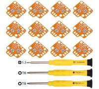 ZHUROUPU 12 Coppie Minterali Drift Fift Module Repair Kit per Controller per PS5, maneggiare la Scheda di Riparazione della deriva Joystick per PS4, per Xbox S/X incl. Kit cacciavite (＋ 1.5/T6/T8)