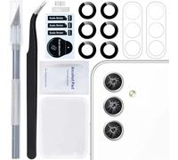 ZHUROUPU 2 PCS per Galaxy A54 Sostituzione del Vetro della Fotocamera Posteriore con Adesivo preinstallato per Samsung Galaxy A54 SM-A546B SM-A546U (Nero)