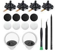 ZHUROUPU 4 Pack Joystick Modulo di Sostituzione per Oculus Quest 2 Controller/Meta Quest VR Controller, Sinistra e Destra analogica Thumb Stick Modulo sensore di Controllo con Strumenti