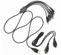 ZHUROUPU 5 in 1 Cavo di Ricarica USB per Nintendo DS Lite, New 3DS(XL/LL), 3DS(XL/LL), 2DS(XL/LL), DSi, Wii U, GBA SP, per PSP 1000 2000 3000 con Cavo di Collegamento