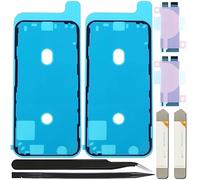 ZHUROUPU Adesivo per Adesivo Pre-Taglio Impermeabile 7 Pezzi Compatibile con per iPhone 12 Mini, Adesivo per Lo Schermo LCD e Strumento Adesivo per Adesivi della Batteria Interna (5,4 Pollici/Nero)