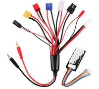 ZHUROUPU Cavo splitter adattatore per caricabatterie Lipo RC, adattatore caricatore multiplo 8 in 1, spina banana 4,0 mm, cavo di conversione Octopus per TRX、EC3、JST、Futaba、XT60