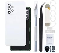 ZHUROUPU Coperchio Posteriore sostitutivo per Samsung Galaxy A52 5G A526B/DS A526U, alloggiamento Batteria Posteriore con Fotocamera preinstallata, Nastro preinstallato (Bianco)