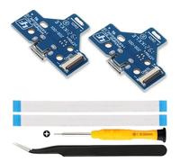 ZHUROUPU JDS-001/JDM-001 Sostituzione Micro USB di Ricarica USB Adattatore di Riparazione del Caricatore Circuito con Cavo Flessibile a 14 Pin e Luce LED per Sony per Playstation
