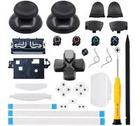 ZHUROUPU Parti di Ricambio Set Completa per Il Controller per PS4 PRO/Slim, Impugnati analogici e Bottoni di Proiettile e D-Pad e L1 R1 L2 R2 Trigger e Kit di Riparazione del cacciavite