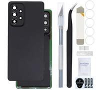 ZHUROUPU per Galaxy A53 5G Coperchio Posteriore di Ricambio in plastica alloggiamento Batteria Posteriore per Samsung Galaxy A53 5G SM-A536B/DS con Fotocamera Pre-installata Len/Nastro (Nero)