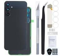 ZHUROUPU per Galaxy A54 5G SM-A546B Copertura Posteriore in Vetro Sostituzione della Porta della Batteria con Obiettivo della Fotocamera preinstallato e Adesivo per Samsung Galaxy A54 (Nero)