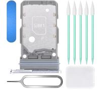 ZHUROUPU per Galaxy S21 Ultra Supporto Slot per Doppia Scheda SIM Sostituzione per Samsung Galaxy S21 Ultra/S21 Plus 2021 SM-G998B/DS SM-G996B/DS con Strumenti (Argento)