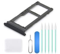 ZHUROUPU Sostituzione del Supporto a Fessura per Vassoio Singolo SIM con Anello in Gomma Impermeabile, Perno SIM per Samsung per Galaxy S8 (5,8 ") (Midnight Black, SIM Singolo)