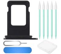 ZHUROUPU Sostituzione del Supporto a Fessura per Vassoio Singolo SIM con Anello in Gomma Impermeabile, Perno SIM per iPhone 11 (6,1 ") (SIM Nero, Singolo)