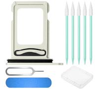 ZHUROUPU Sostituzione del Supporto da 4 in 1 SIM a Doppia Scheda SIM con Anello in Gomma Impermeabile, Perno di espulsione Aperta del Vassoio per iPhone XS Max (6,5 ") (Argento, Doppia SIM)