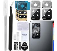 ZHUROUPU Sostituzione delle Lenti in Vetro Posteriore da 2 pacchi Retro Compatibile con per Xiaomi per Redmi Note 11 PRO 5G, Adesivo e tweezer e Kit di Riparazione Professionale (Nero)