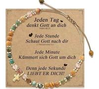 ZhuXIXILiang Regali cristiani per donne Bracciale con croce naturale per donne gioielli cristiani, regalo per Natale, compleanno, battesimo per ragazze