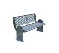 zhuyanbo007 Panchine da esterno, Panca in metallo for esterni - Sedie da giardino e da patio, schienale resistente, design elegante,Panchina per esterno(Gray,150cm)