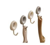 zhuyanbo007 Wall Mounted Clothes Rack, 4 ganci adesivi resistenti, ganci da parete senza trapano for porta/dormitorio, resistenti e senza traccia