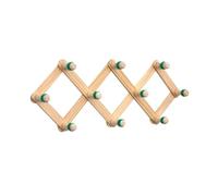 zhuyanbo007 Wall Mounted Clothes Rack, Appendiabiti telescopico dietro la porta, ganci pieghevoli for appendere alla parete, salvaspazio(Green,S)