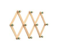 zhuyanbo007 Wall Mounted Clothes Rack, Appendiabiti telescopico dietro la porta, ganci pieghevoli for appendere alla parete, salvaspazio(Green,L)